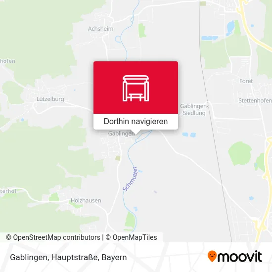 Gablingen, Hauptstraße Karte