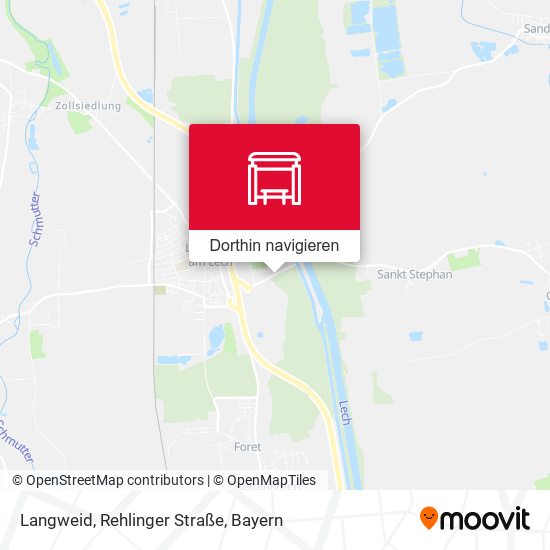 Langweid, Rehlinger Straße Karte