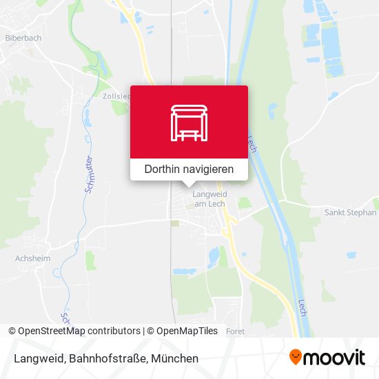 Langweid, Bahnhofstraße Karte