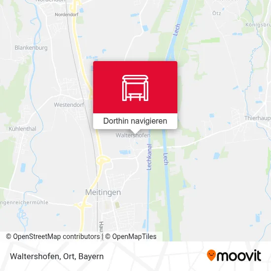 Waltershofen, Ort Karte
