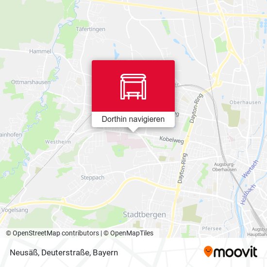 Neusäß, Deuterstraße Karte