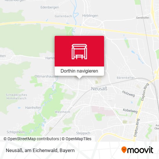 Neusäß, am Eichenwald Karte
