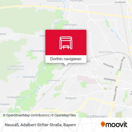 Neusäß, Adalbert-Stifter-Straße Karte