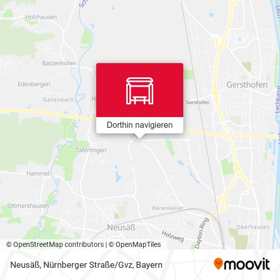 Neusäß, Nürnberger Straße/Gvz Karte