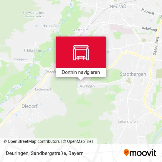 Deuringen, Sandbergstraße Karte