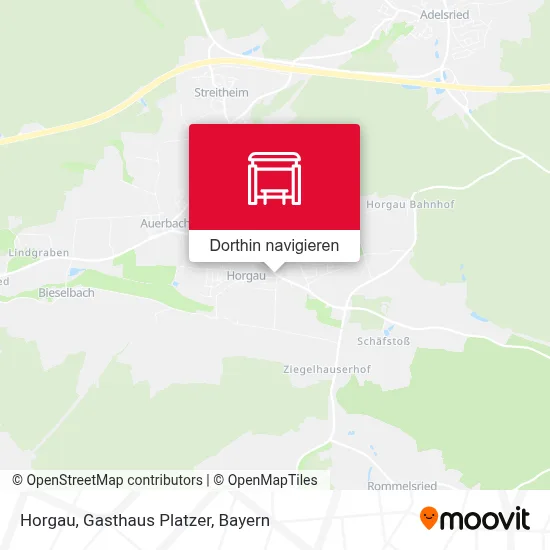Horgau, Gasthaus Platzer Karte