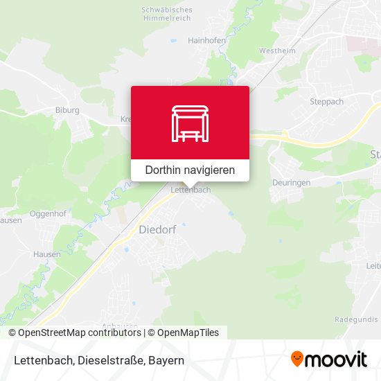 Lettenbach, Dieselstraße Karte