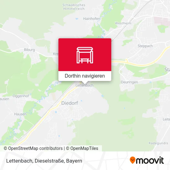 Lettenbach, Dieselstraße Karte