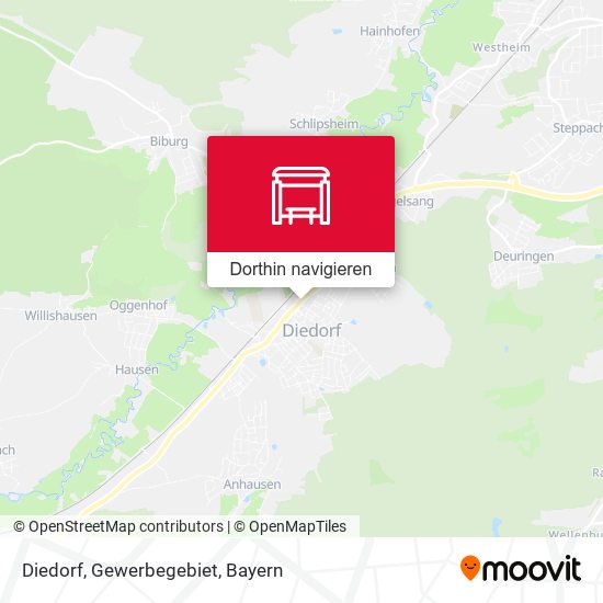 Diedorf, Gewerbegebiet Karte