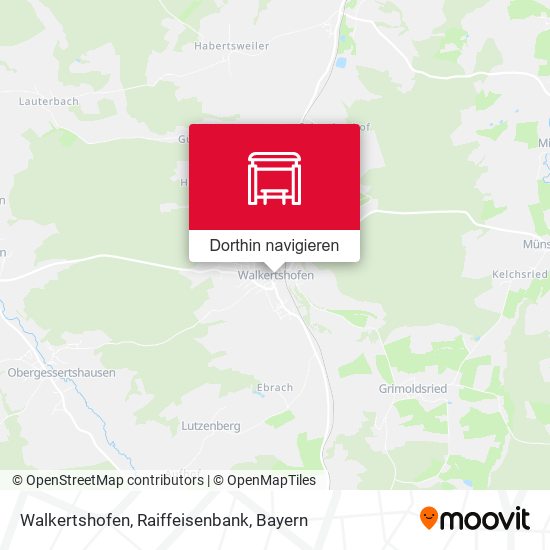 Walkertshofen, Raiffeisenbank Karte