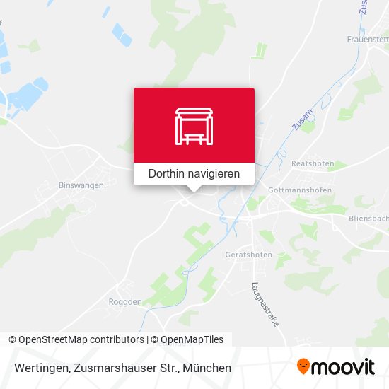 Wertingen, Zusmarshauser Str. Karte