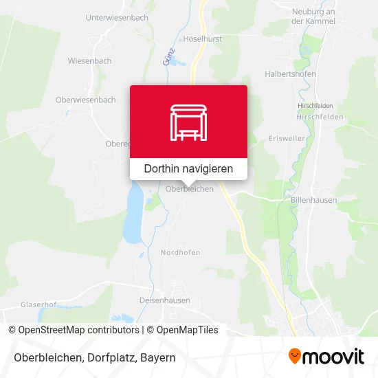 Oberbleichen, Dorfplatz Karte