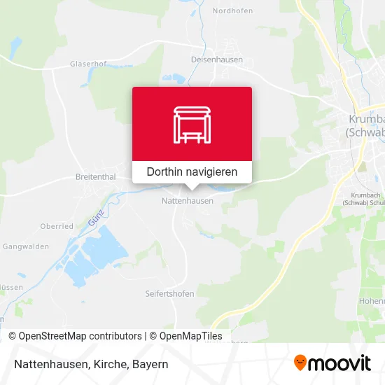 Nattenhausen, Kirche Karte
