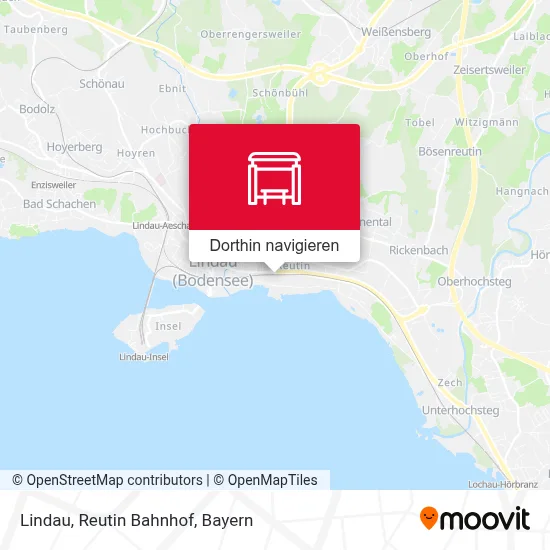 Lindau, Reutin Bahnhof Karte