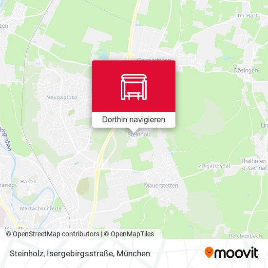 Steinholz, Isergebirgsstraße Karte