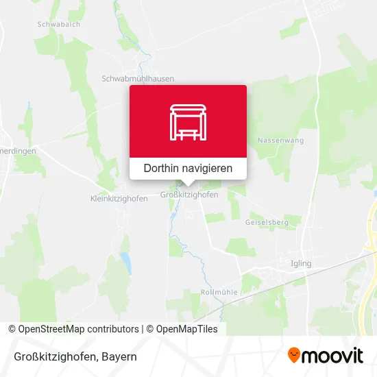 Großkitzighofen Karte