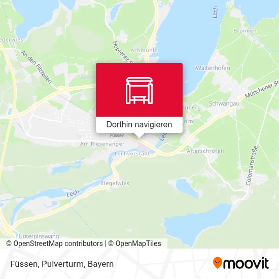 Füssen, Pulverturm Karte