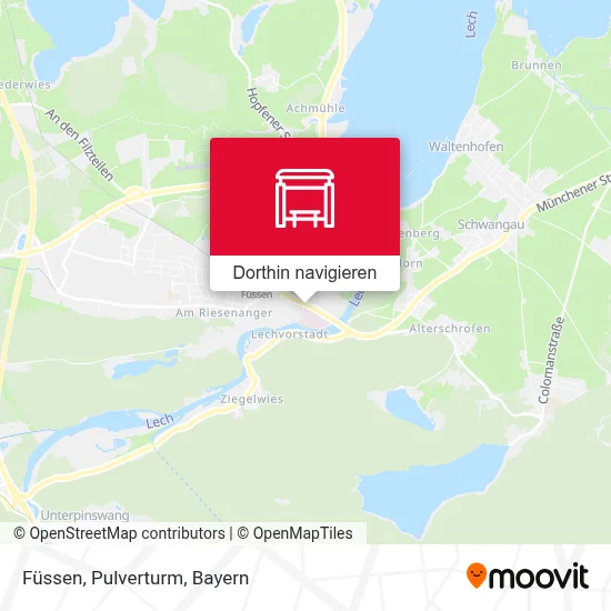 Füssen, Pulverturm Karte