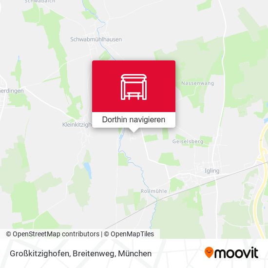 Großkitzighofen, Breitenweg Karte
