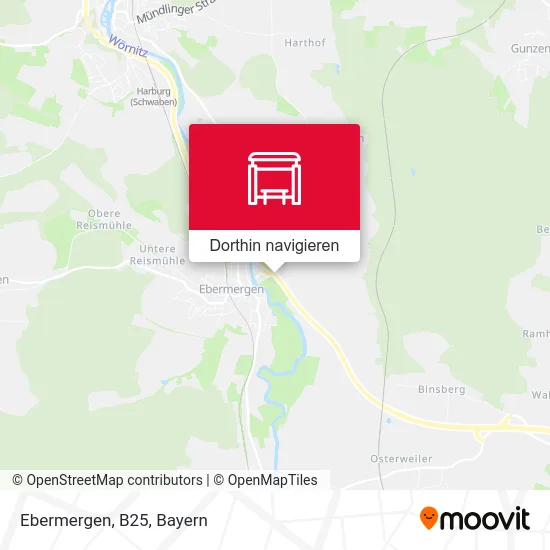 Ebermergen, B25 Karte