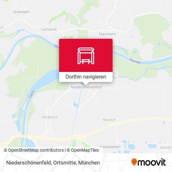 Niederschönenfeld, Ortsmitte Karte