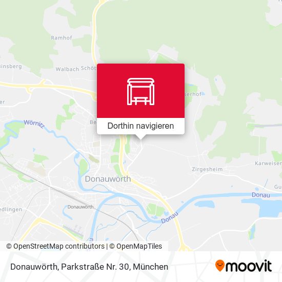 Donauwörth, Parkstraße Nr. 30 Karte