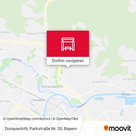 Donauwörth, Parkstraße Nr. 30 Karte