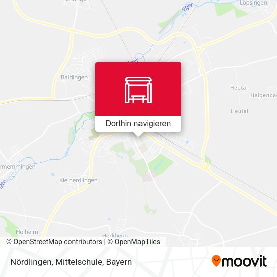 Nördlingen, Mittelschule Karte
