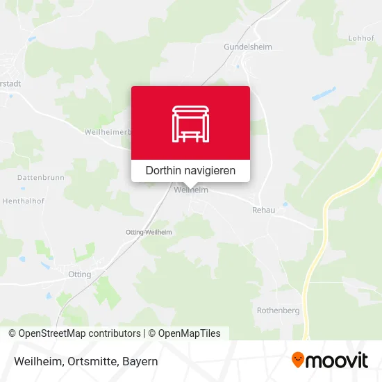 Weilheim, Ortsmitte Karte