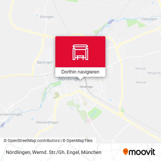 Nördlingen, Wemd. Str. / Gh. Engel Karte