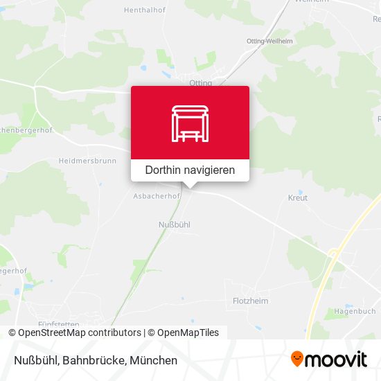Nußbühl, Bahnbrücke Karte