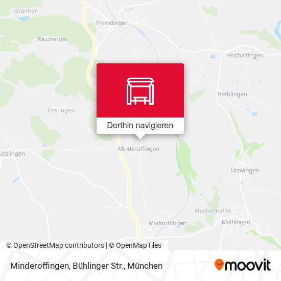 Minderoffingen, Bühlinger Str. Karte