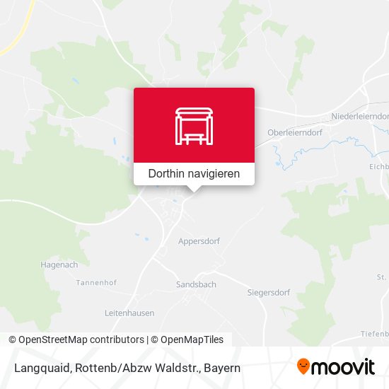 Langquaid, Rottenb / Abzw Waldstr. Karte