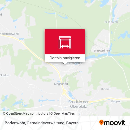 Bodenwöhr, Gemeindeverwaltung Karte