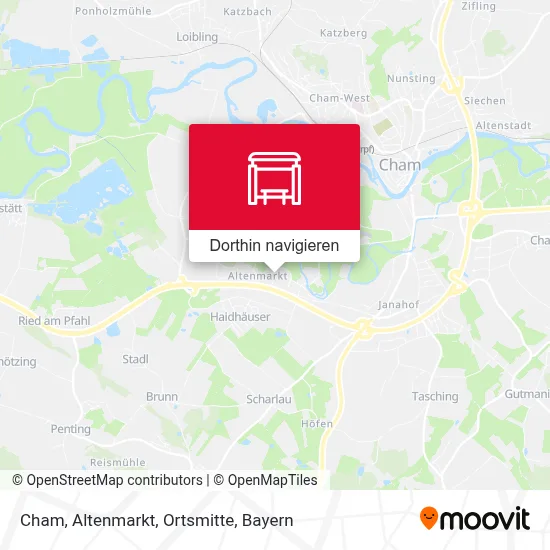 Cham, Altenmarkt, Ortsmitte Karte