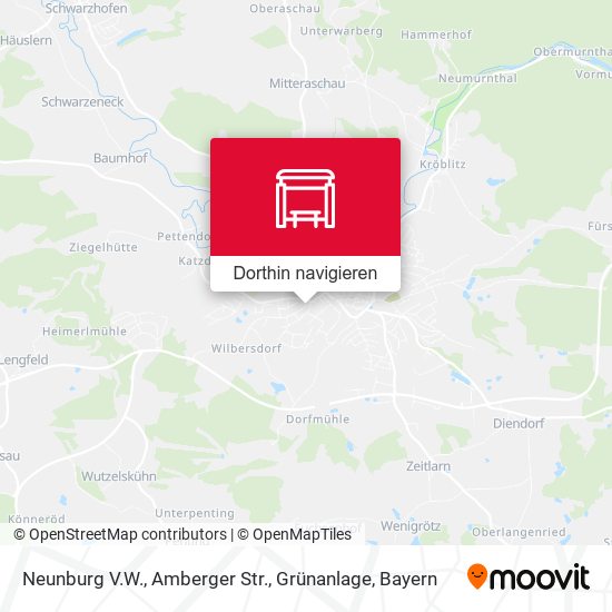 Neunburg V.W., Amberger Str., Grünanlage Karte