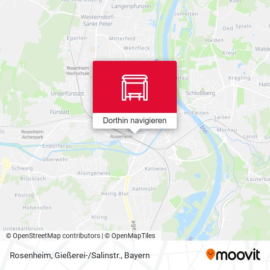 Rosenheim, Gießerei-/Salinstr. Karte