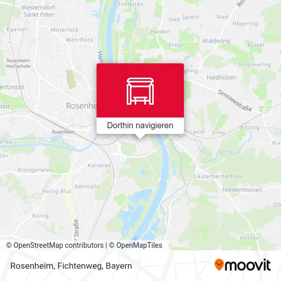 Rosenheim, Fichtenweg Karte