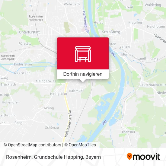 Rosenheim, Grundschule Happing Karte