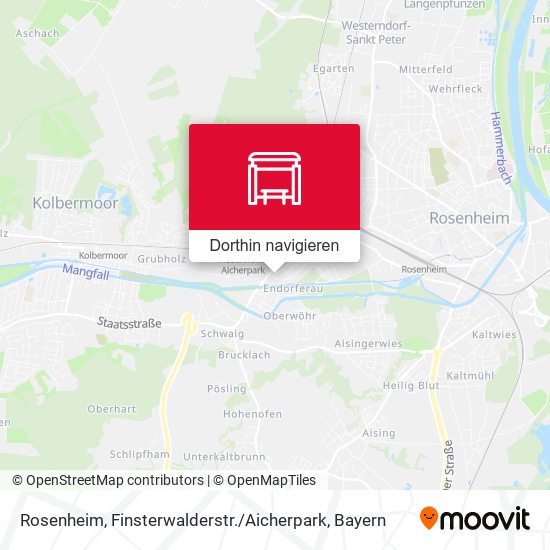 Rosenheim, Finsterwalderstr. / Aicherpark Karte