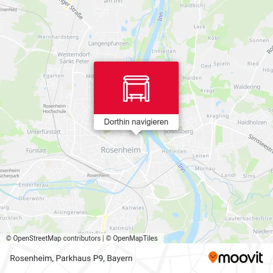 Rosenheim, Parkhaus P9 Karte