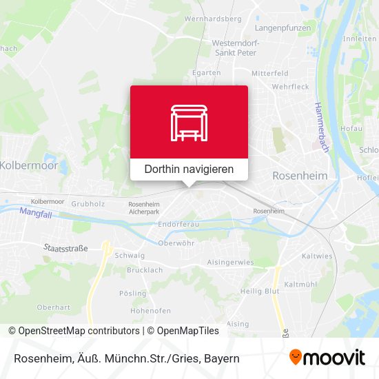 Rosenheim, Äuß. Münchn.Str. / Gries Karte