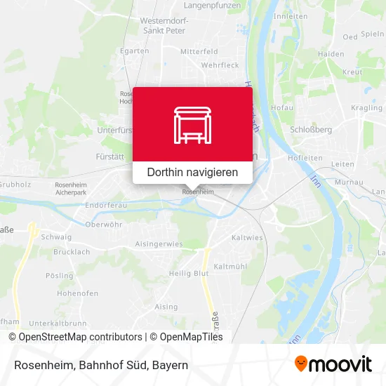 Rosenheim, Bahnhof Süd Karte