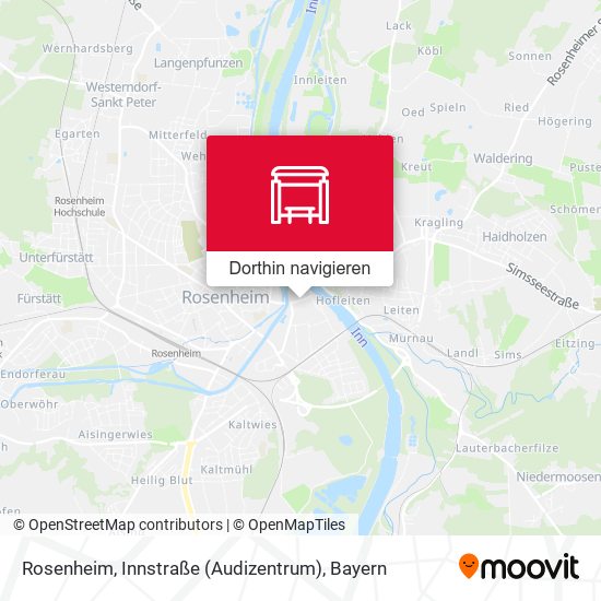 Rosenheim, Innstraße (Audizentrum) Karte
