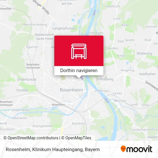 Rosenheim, Klinikum Haupteingang Karte