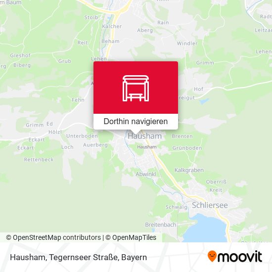 Hausham, Tegernseer Straße Karte