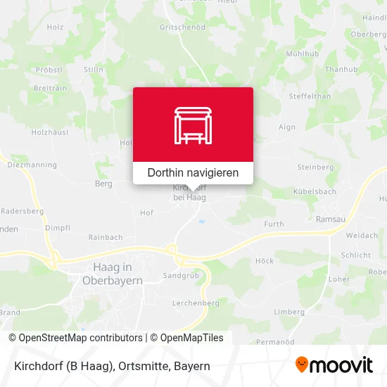 Kirchdorf (B Haag), Ortsmitte Karte