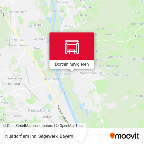 Nußdorf am Inn, Sägewerk Karte