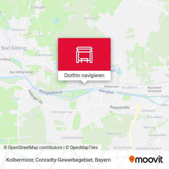 Kolbermoor, Conradty-Gewerbegebiet Karte