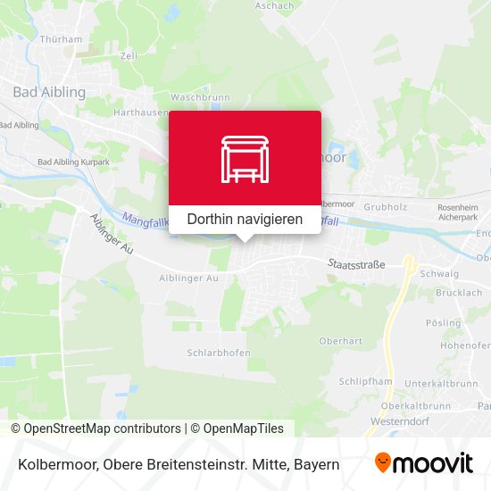 Kolbermoor, Obere Breitensteinstr. Mitte Karte